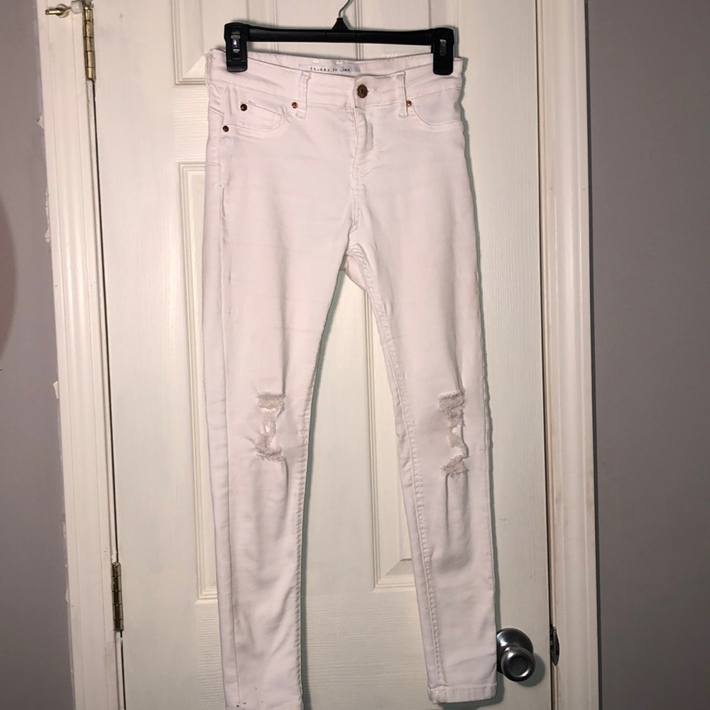 Celebrity Pink White Ripped Jeans